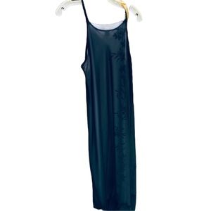 Express size 13/14 black bias cut for give & movement sheer overlay lined